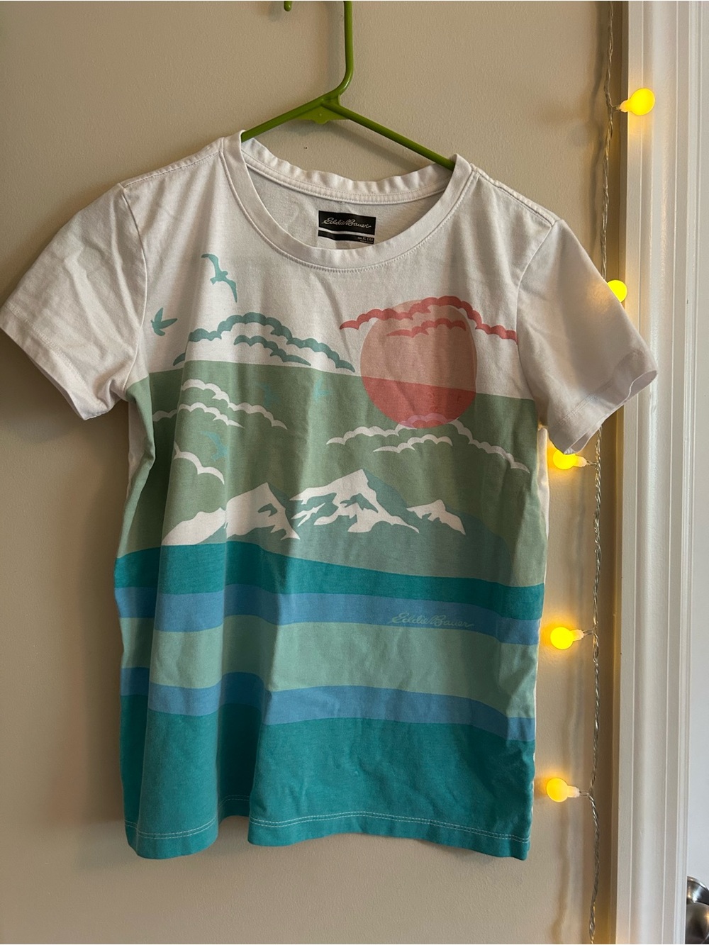Eddie Bauer Kids White Scenic Graphic Tee XL (16)